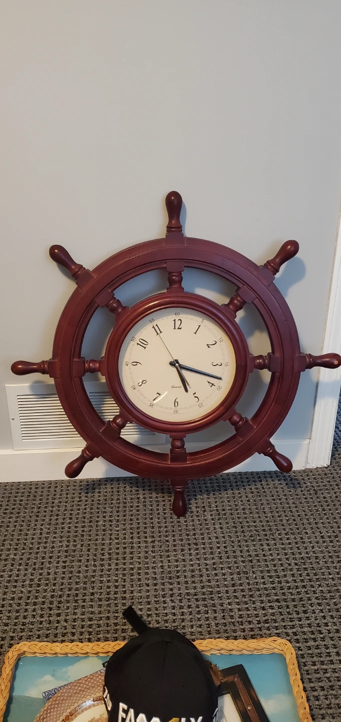 Decorative Ship Wheel Clock