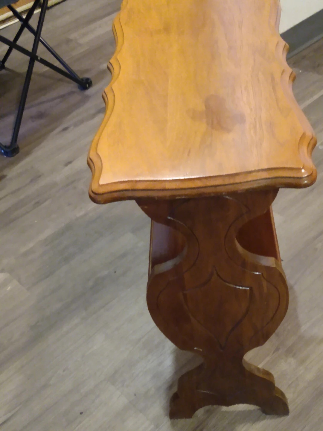 Wooden Side Table with Shelf - photo 3