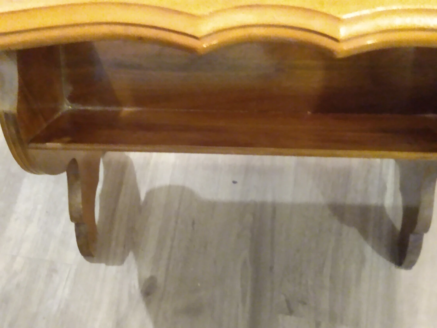 Wooden Side Table with Shelf - photo 4