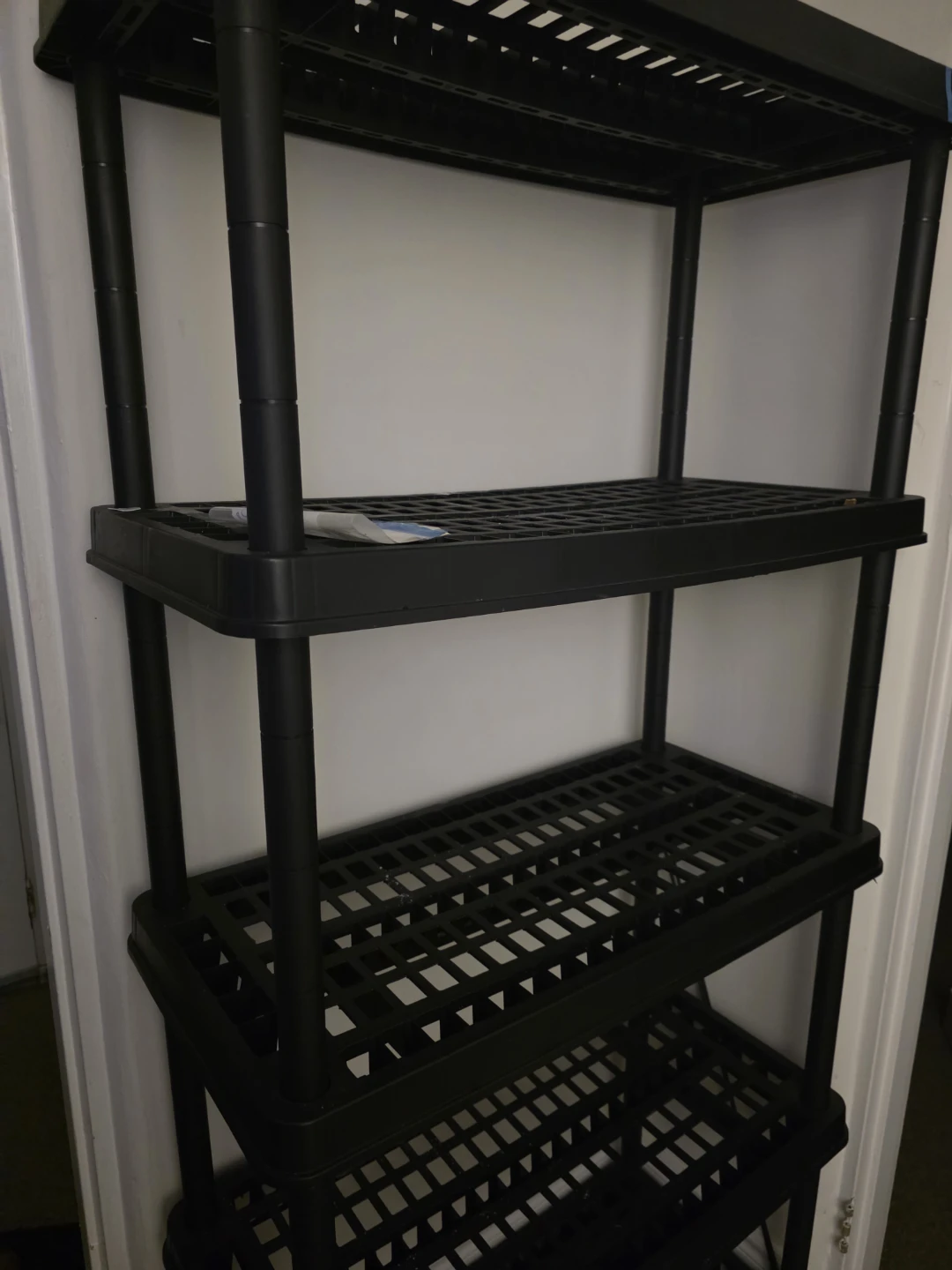 Black 5-Shelf Plastic Storage Unit