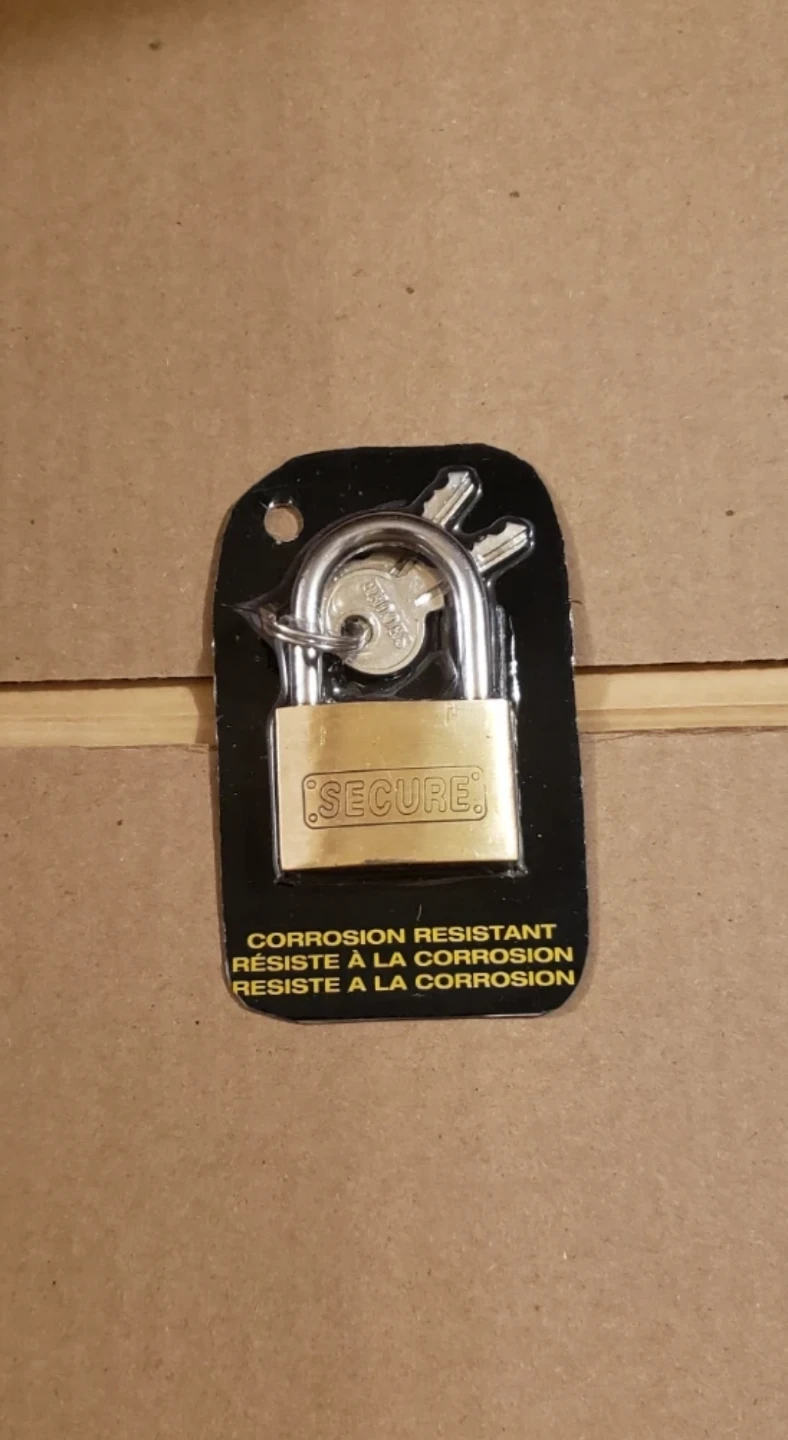 Secure Brass Padlock with 2 Keys