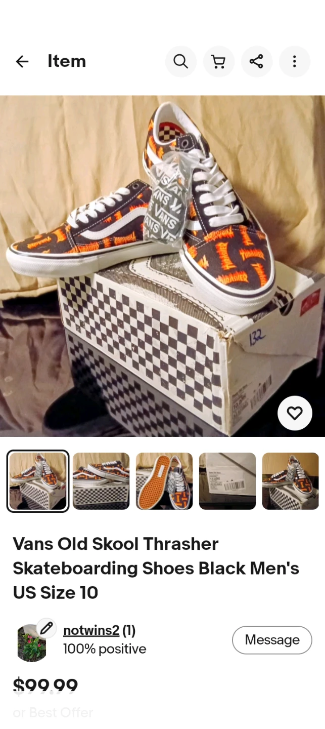 Vans Old Skool x Thrasher Skateboarding Shoes
