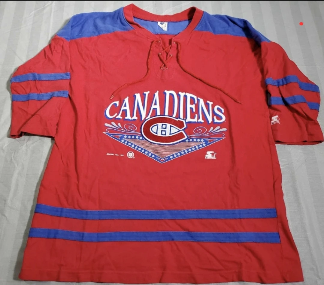 VTG 1992 Canadiens 3/4 sleeve jersey sz XL