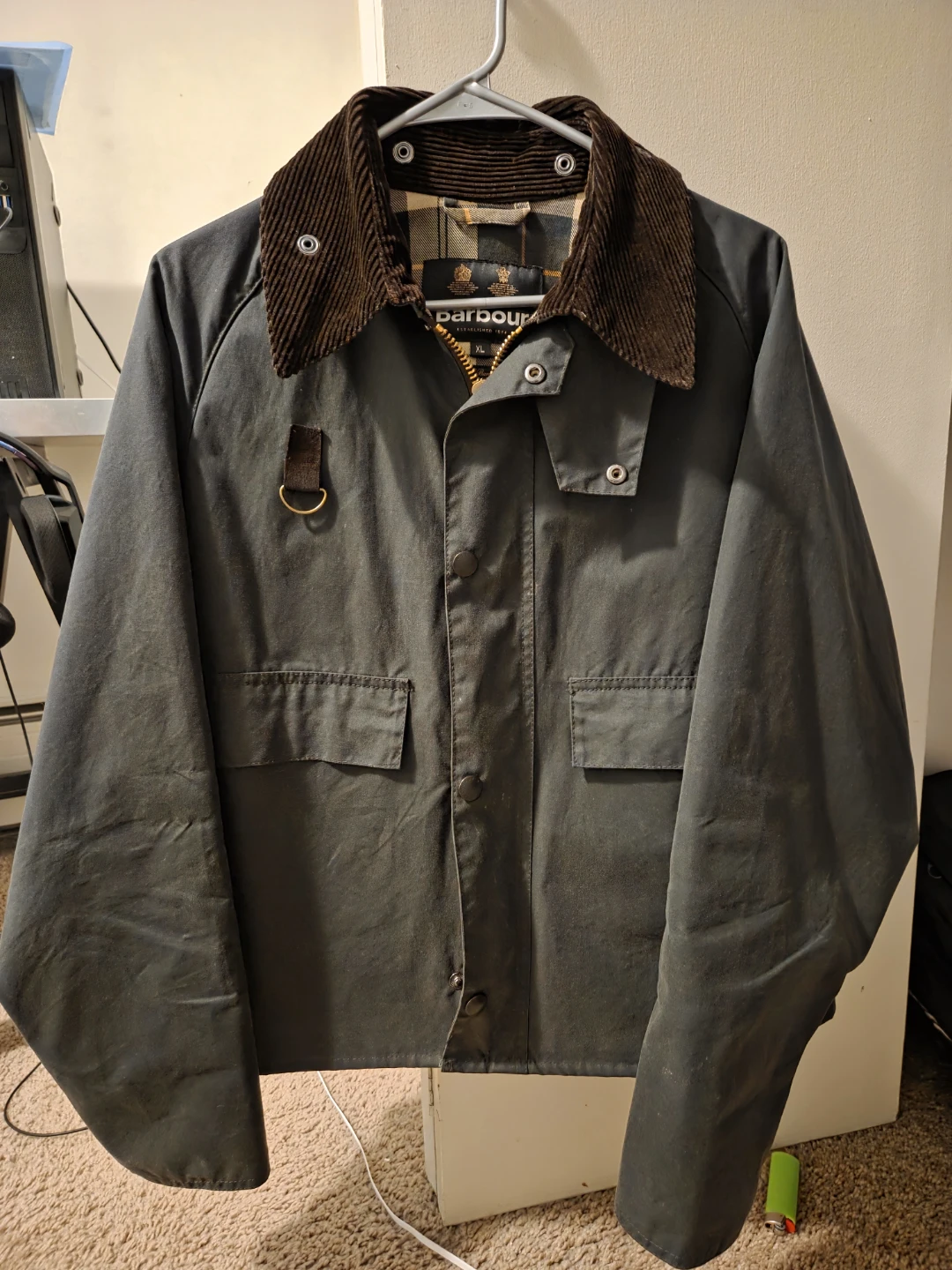 Barbour Slim Spey Waxed Jacket XL