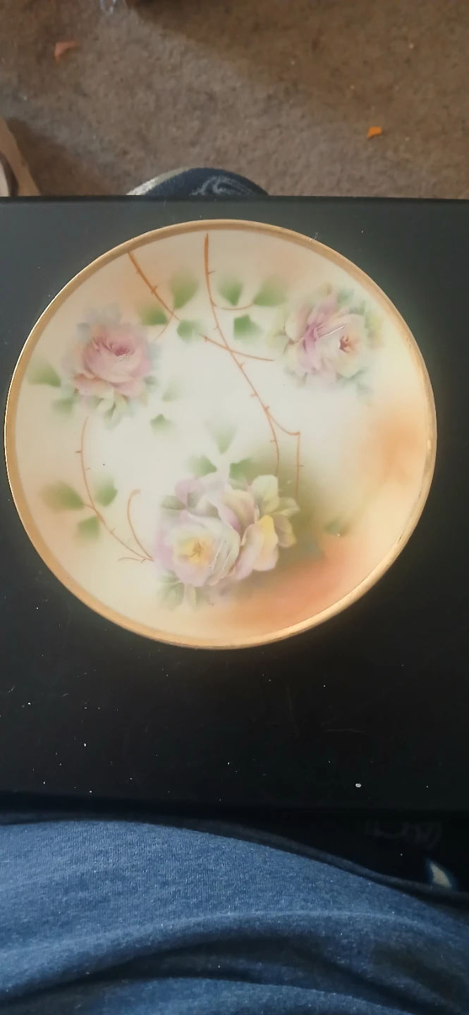 Royal Rudolstadt Hand Painted Rose Pattern Plate 🌱 - photo 2