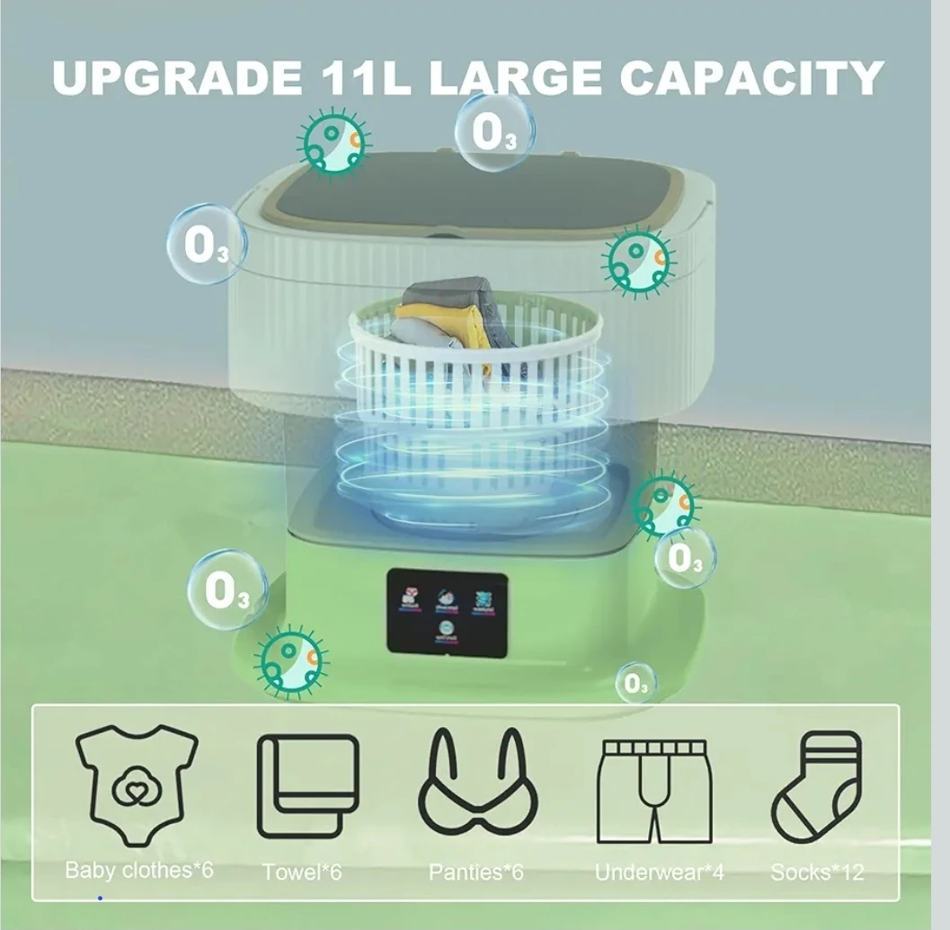 Folding Mini Washing Machine 11L Capacity - photo 5