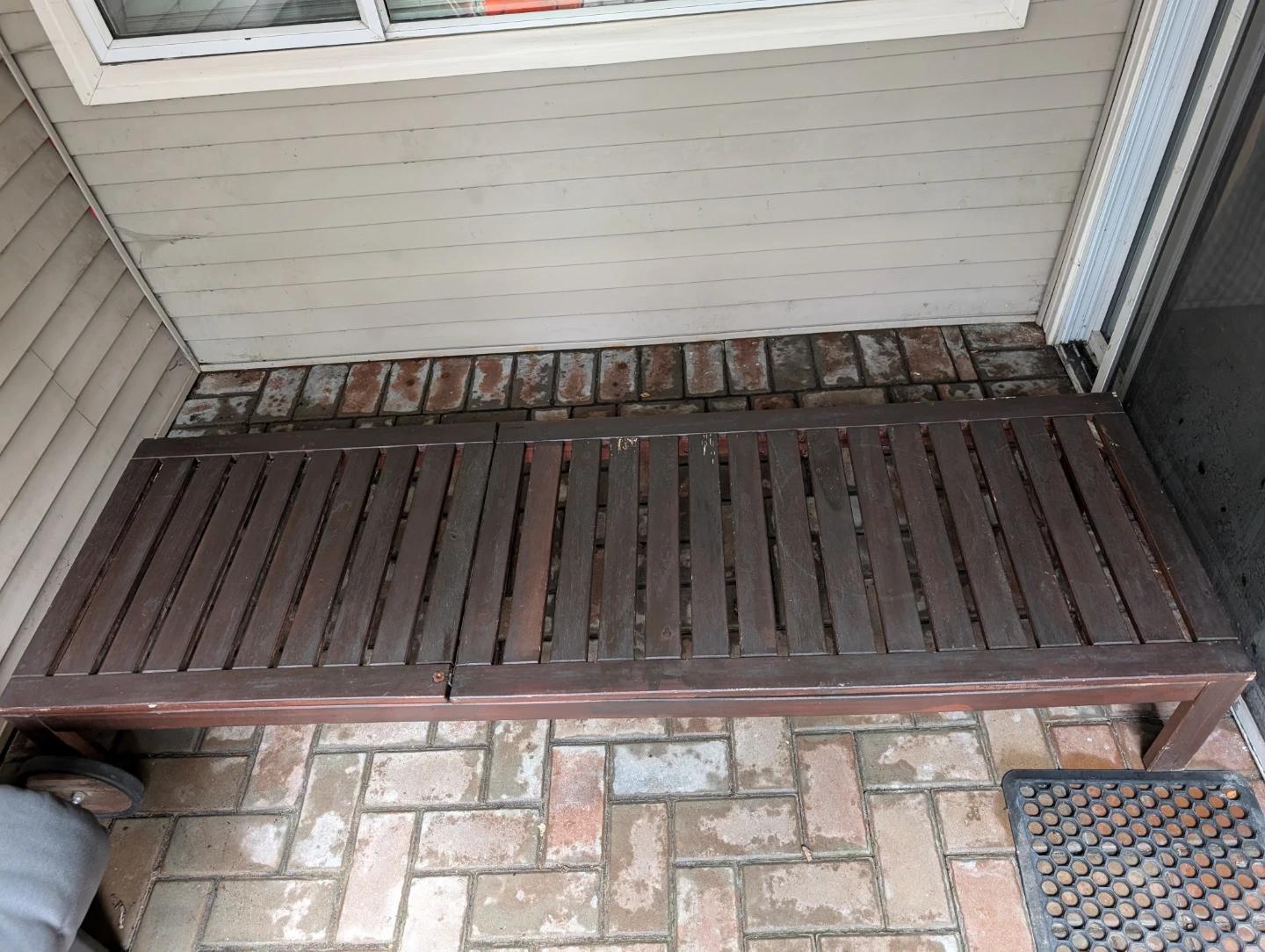Wooden Patio Chaise Lounge with Adjustable Backrest - photo 2