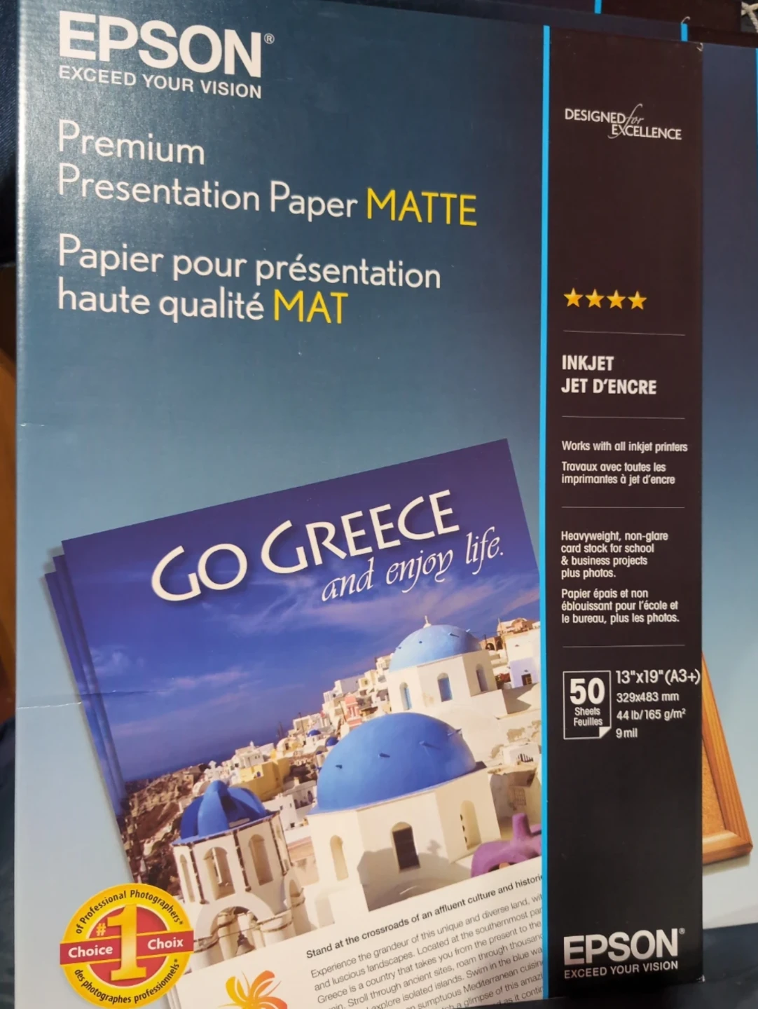Epson Ultra Premium Presentation Paper MATTE 13"x19" (50 Sheets)