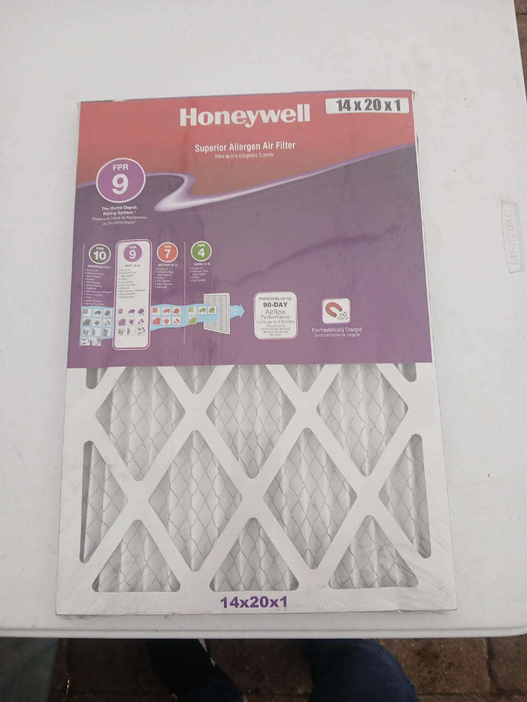 Honeywell 14x20x1 Superior Allergen Air Filter FPR 9