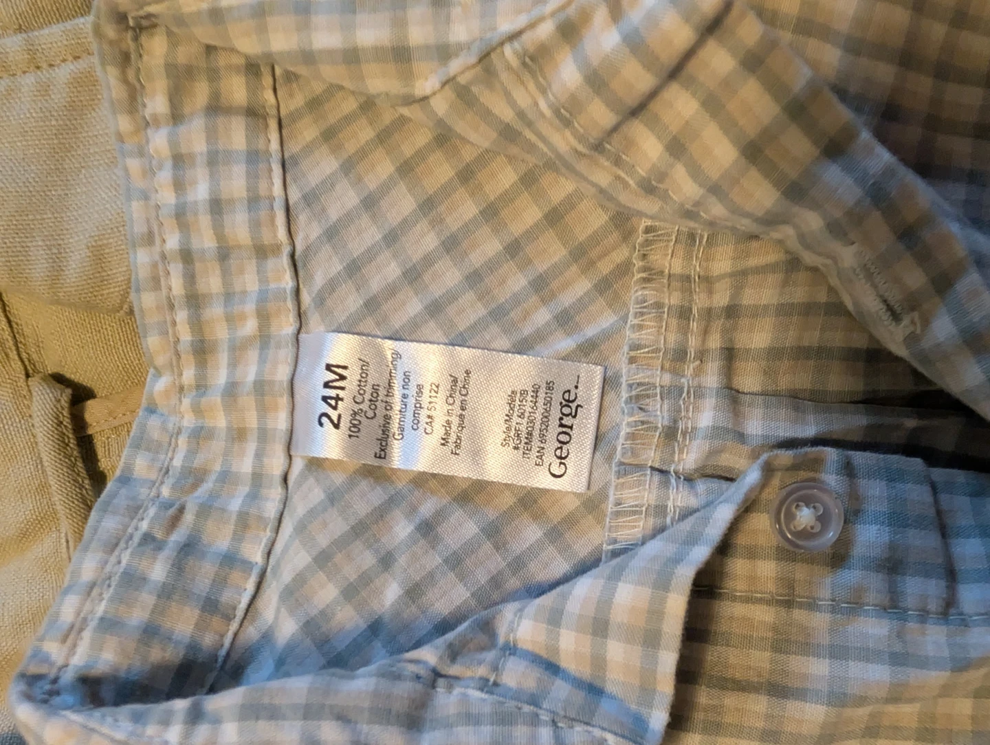 George Long Sleeve Gingham Shirt - 24M - photo 3