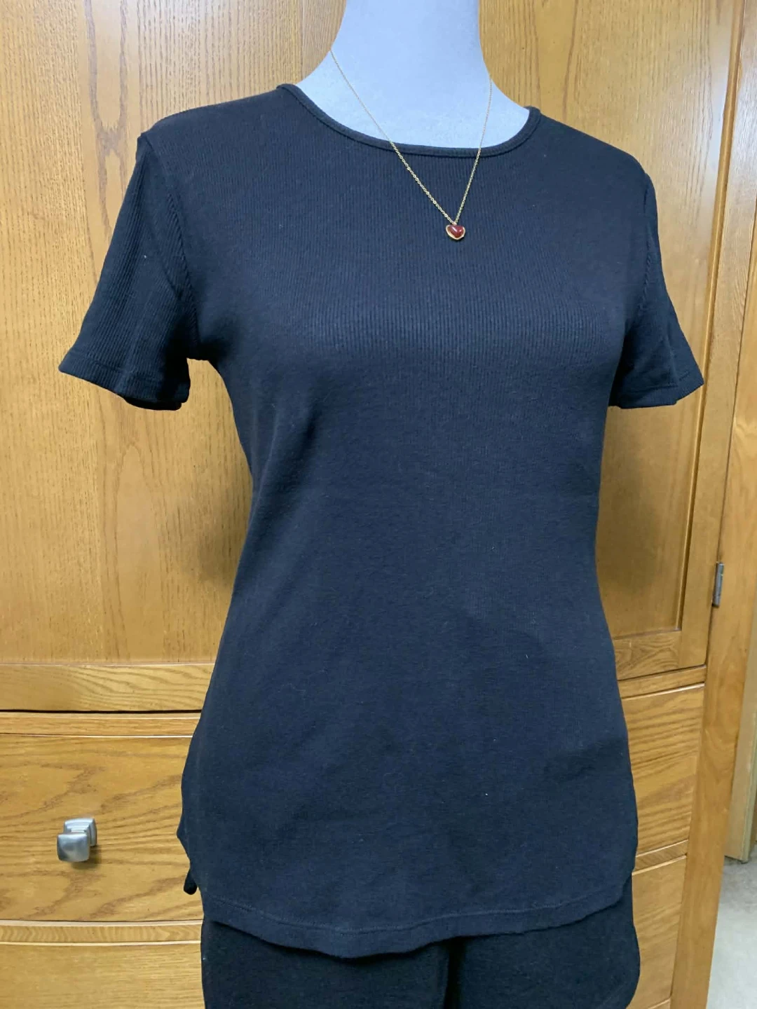 George Black Ribbed T-Shirt M/M - photo 2