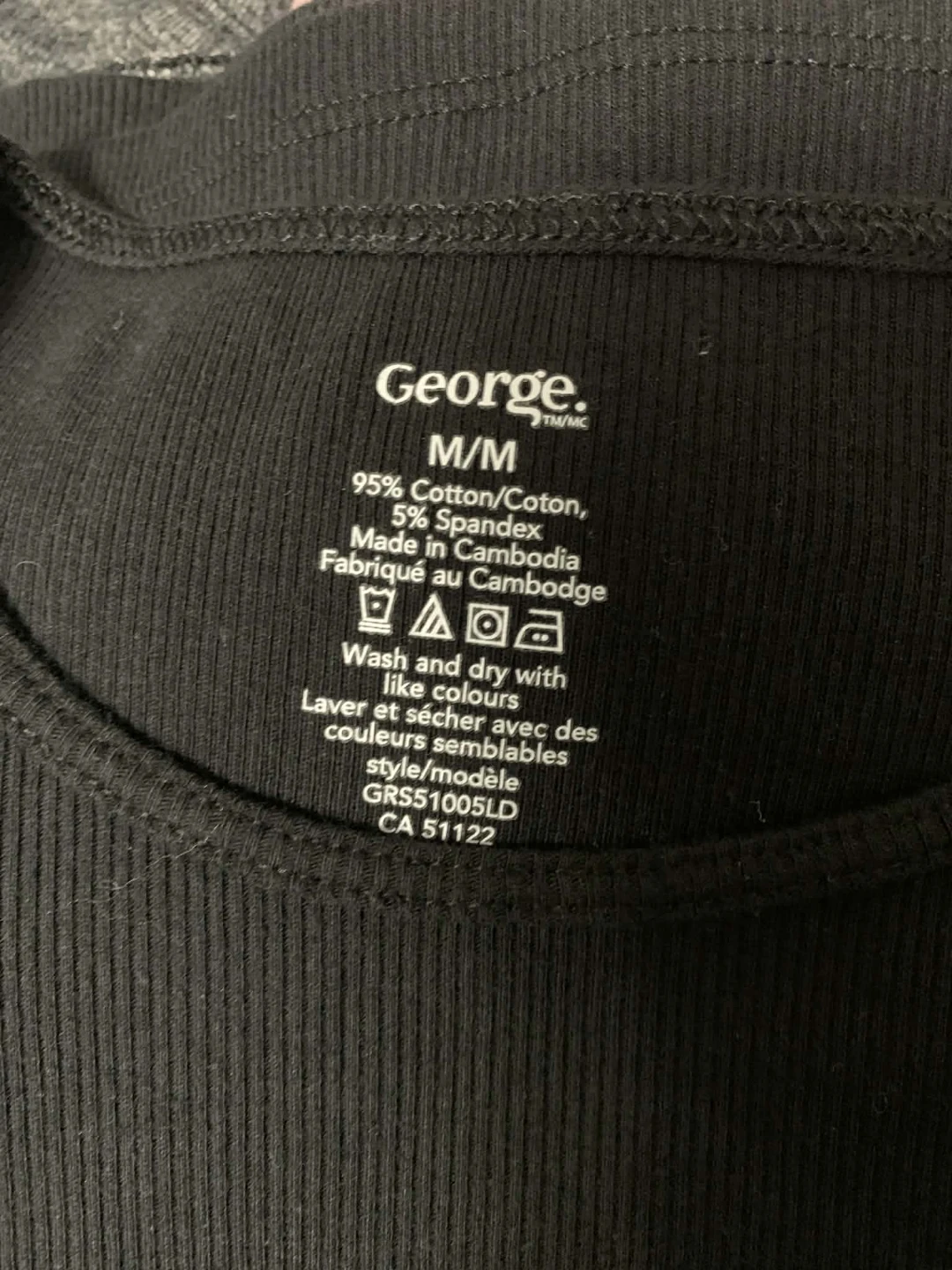 George Black Ribbed T-Shirt M/M - photo 3