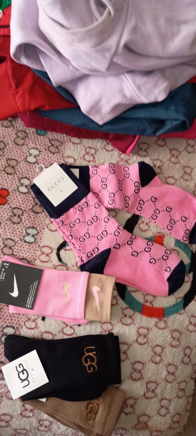 Gucci Pink GG Pattern Socks - photo 2