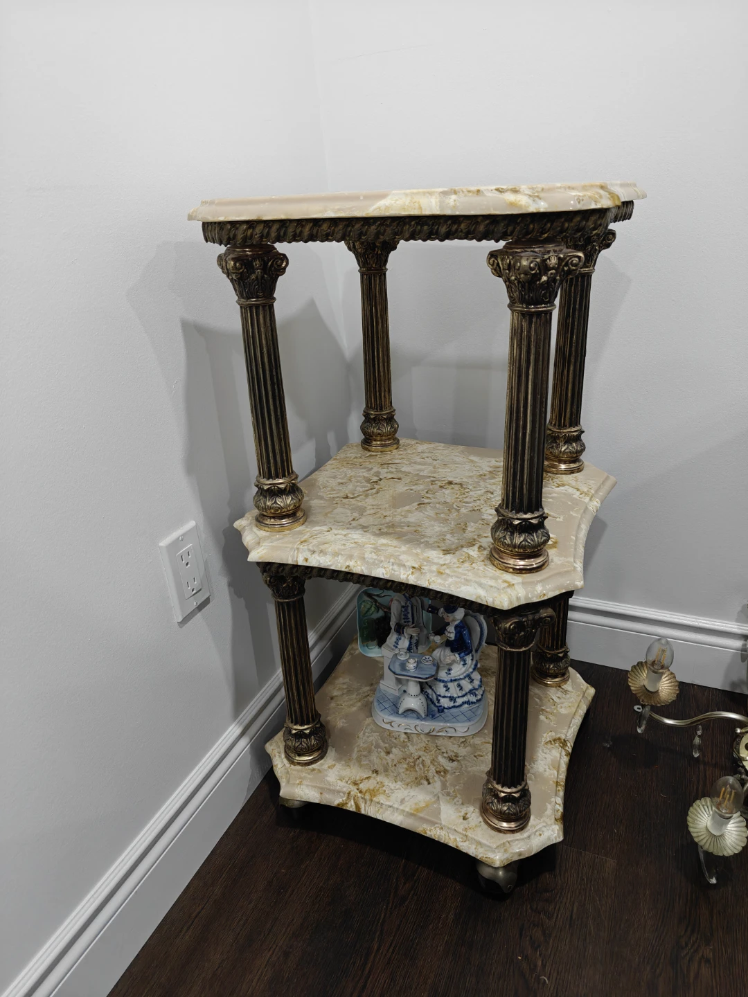 Ornate 3-Tier Side Table - 2 pieces - photo 2