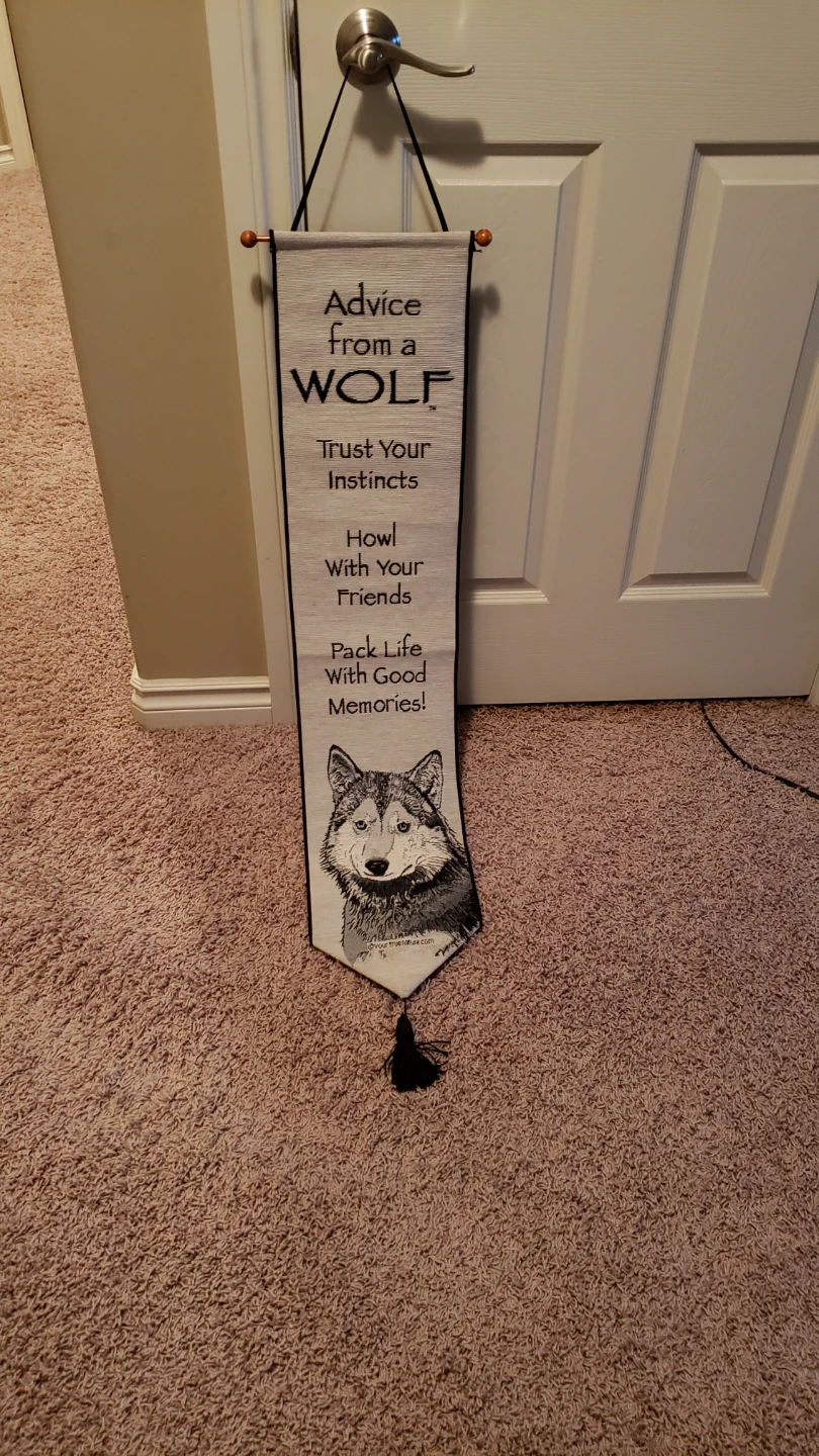 Wolf Advice Tapestry.