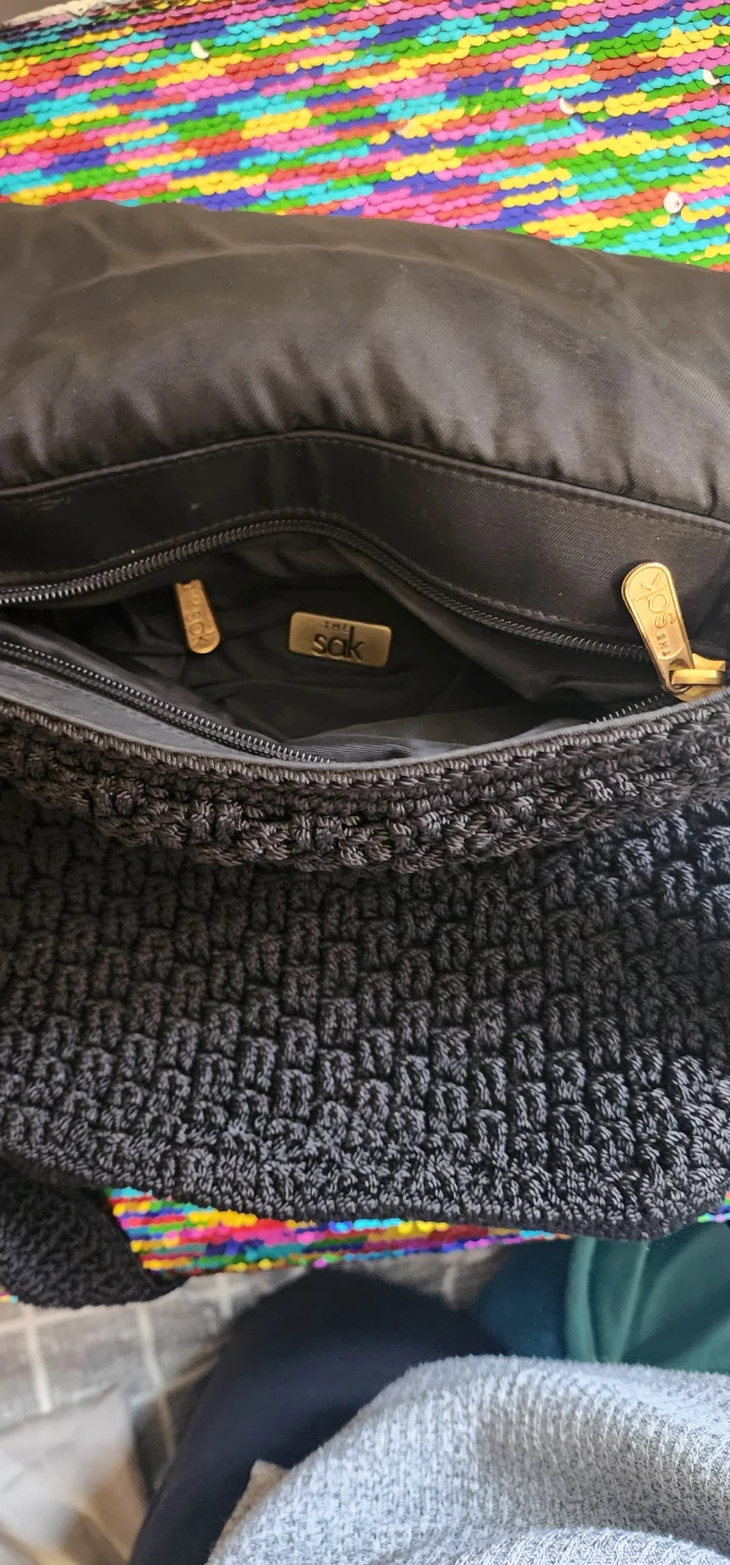 The Sak Crochet Shoulder Bag - Black - photo 2