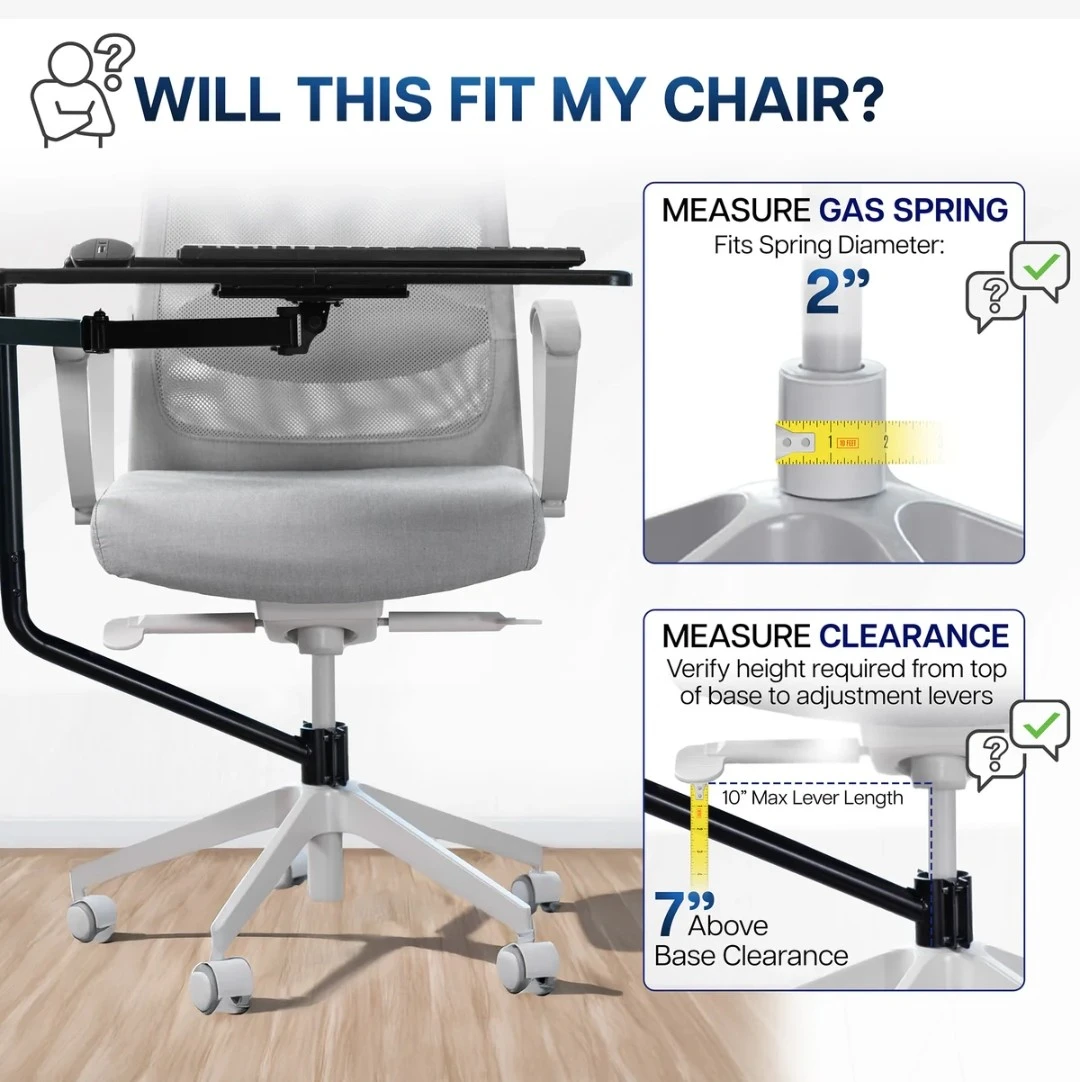 VIVO Ergonomic Chair Mount Keyboard Tray - photo 4