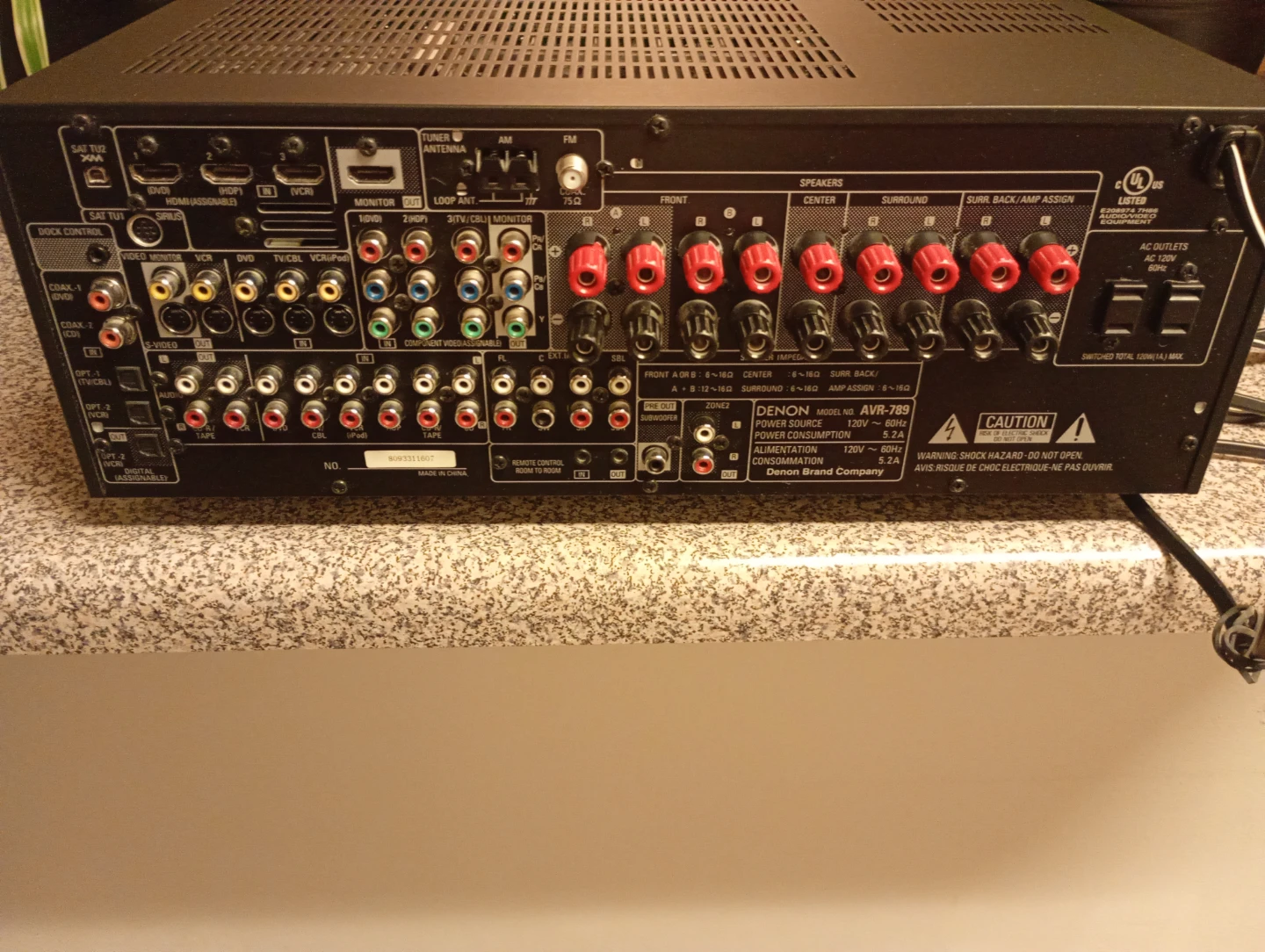Denon AVR-789 Multi Zone AV Receiver - photo 3