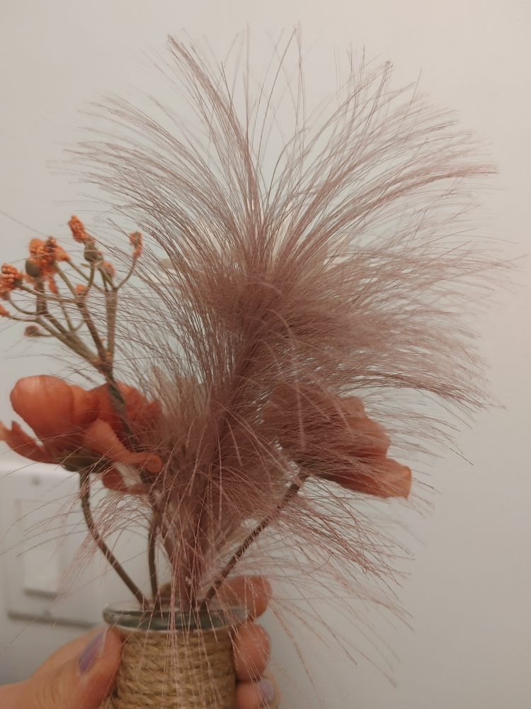 Decorative Faux Flower Arrangement in Glass Vase - photo 4
