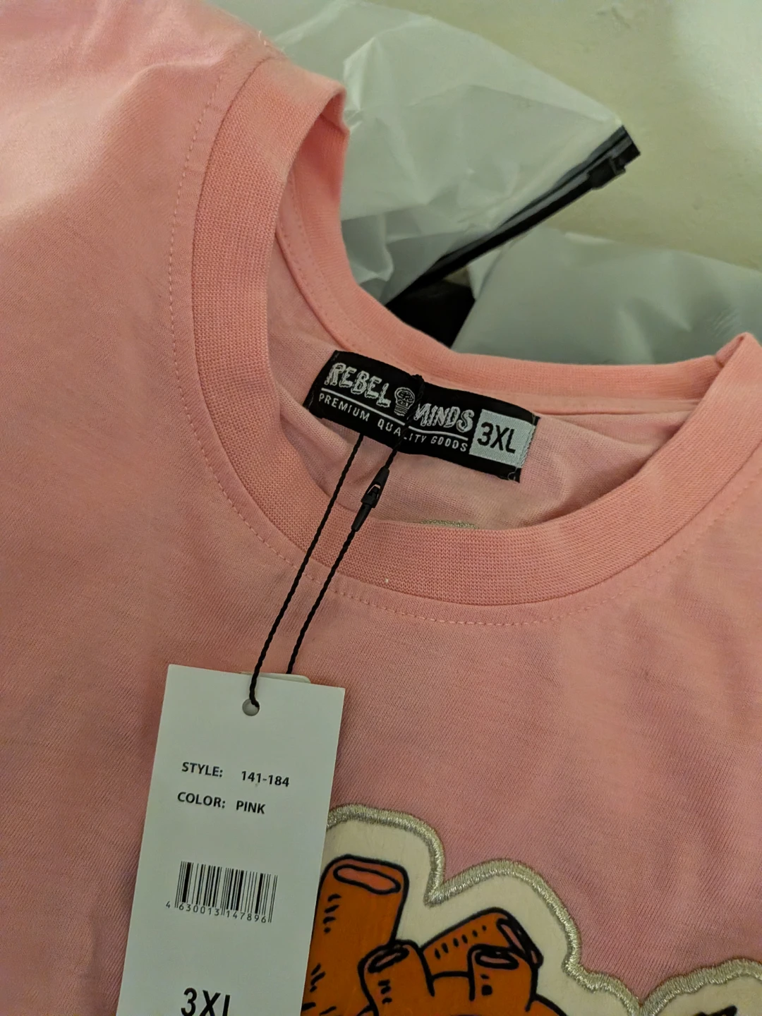 Rebel Minds Pink Graphic T-Shirt - Size 3XL