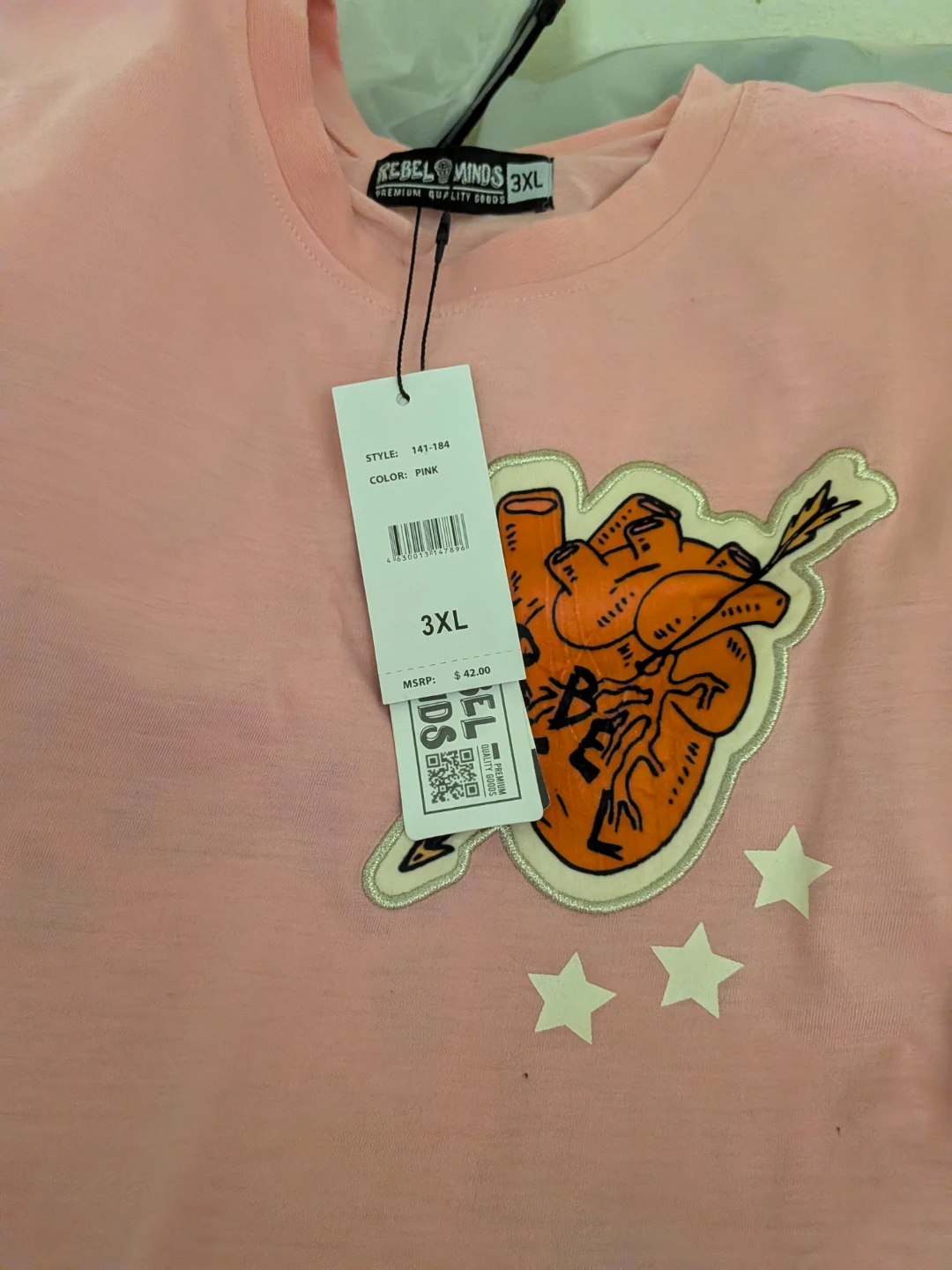 Rebel Minds Pink Graphic T-Shirt - Size 3XL - photo 2