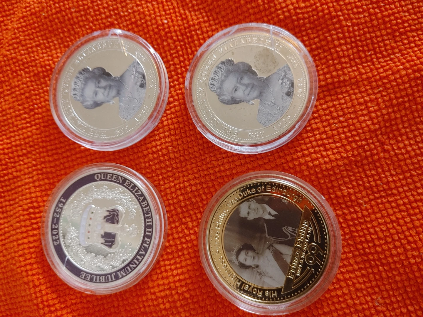 Set of 4 Queen Elizabeth II Commemorative Coins