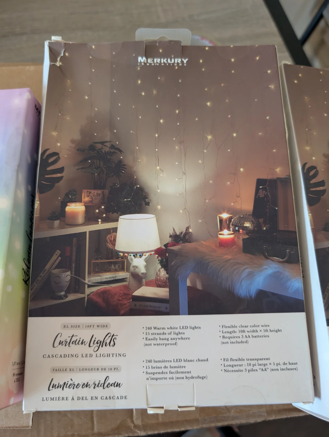 Merkury Innovations Curtain Lights - 240 Warm White LED