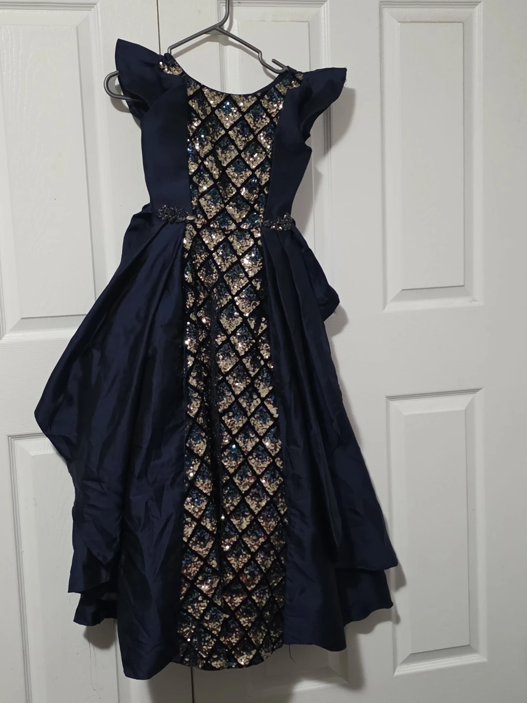 Navy Blue Sequin Dress