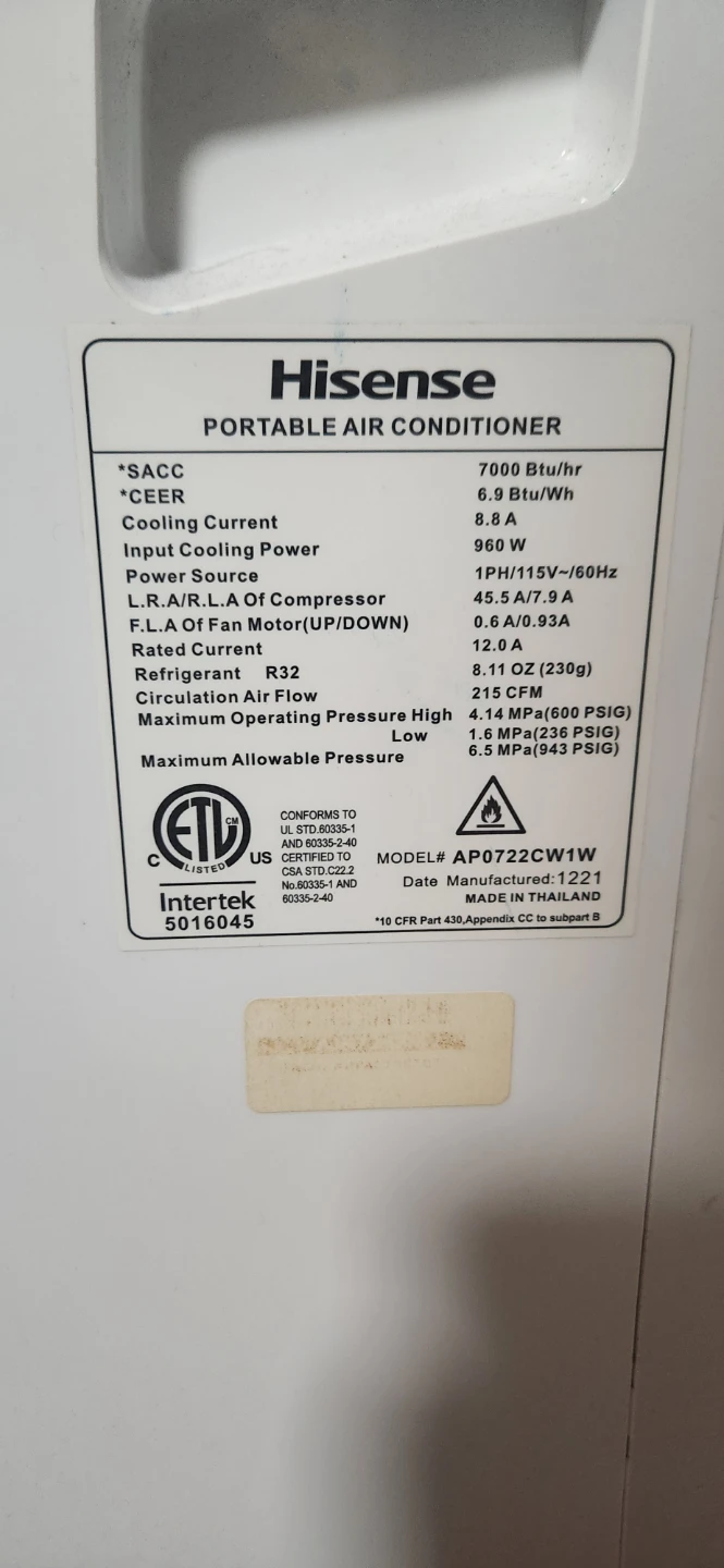 HiSense Air Conditioner