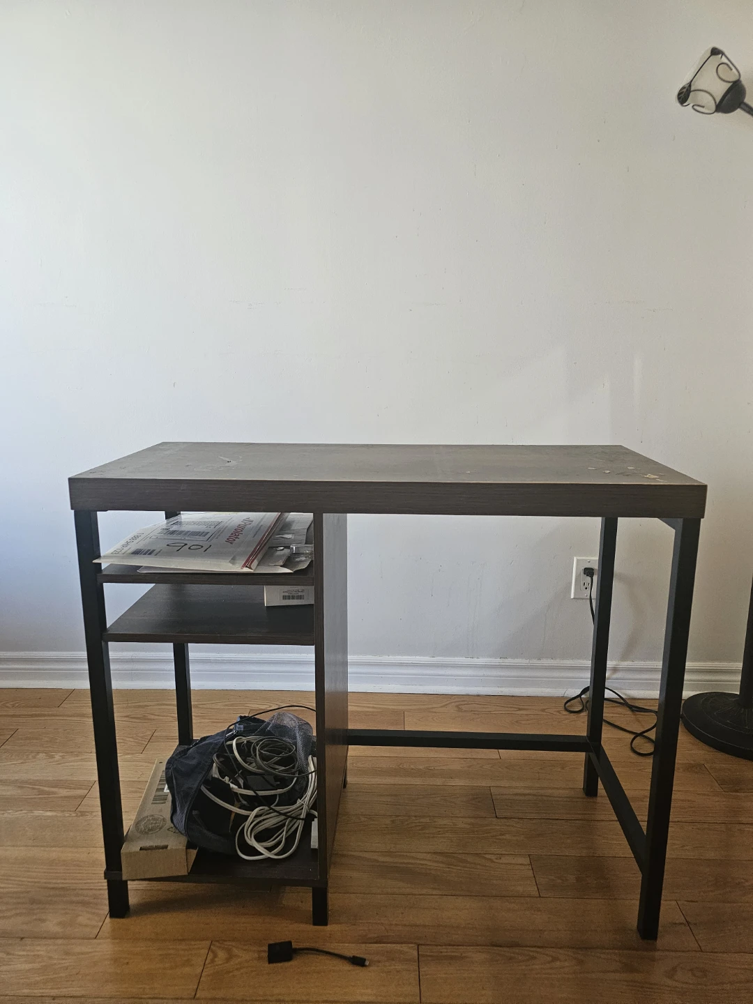 Dark Wood Desk with Shelves - photo 2
