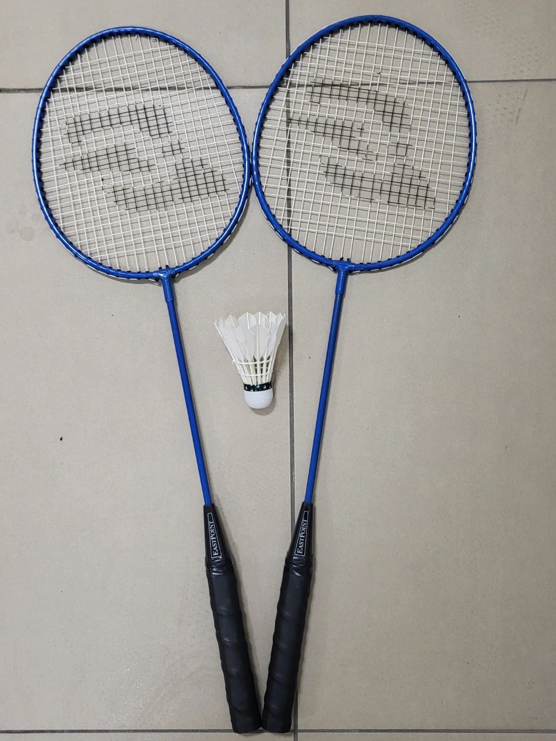 EastPoint Badminton Set steel shaft Rackets G/feather birdie NEW - photo 3