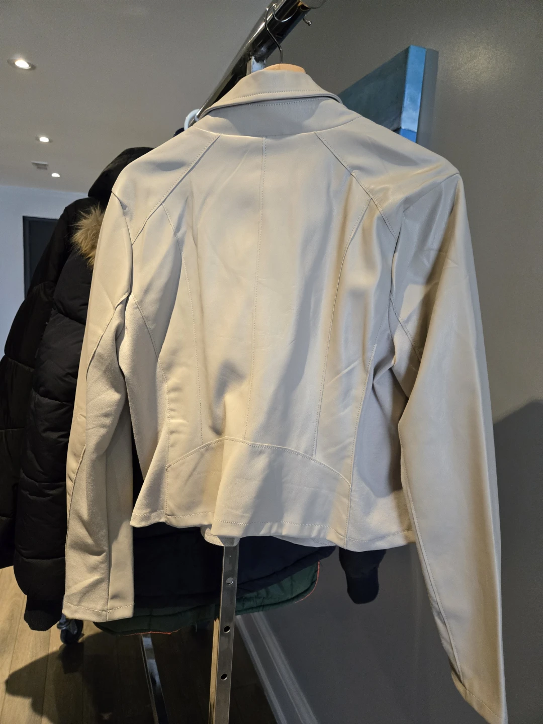 faux leather moto jacket