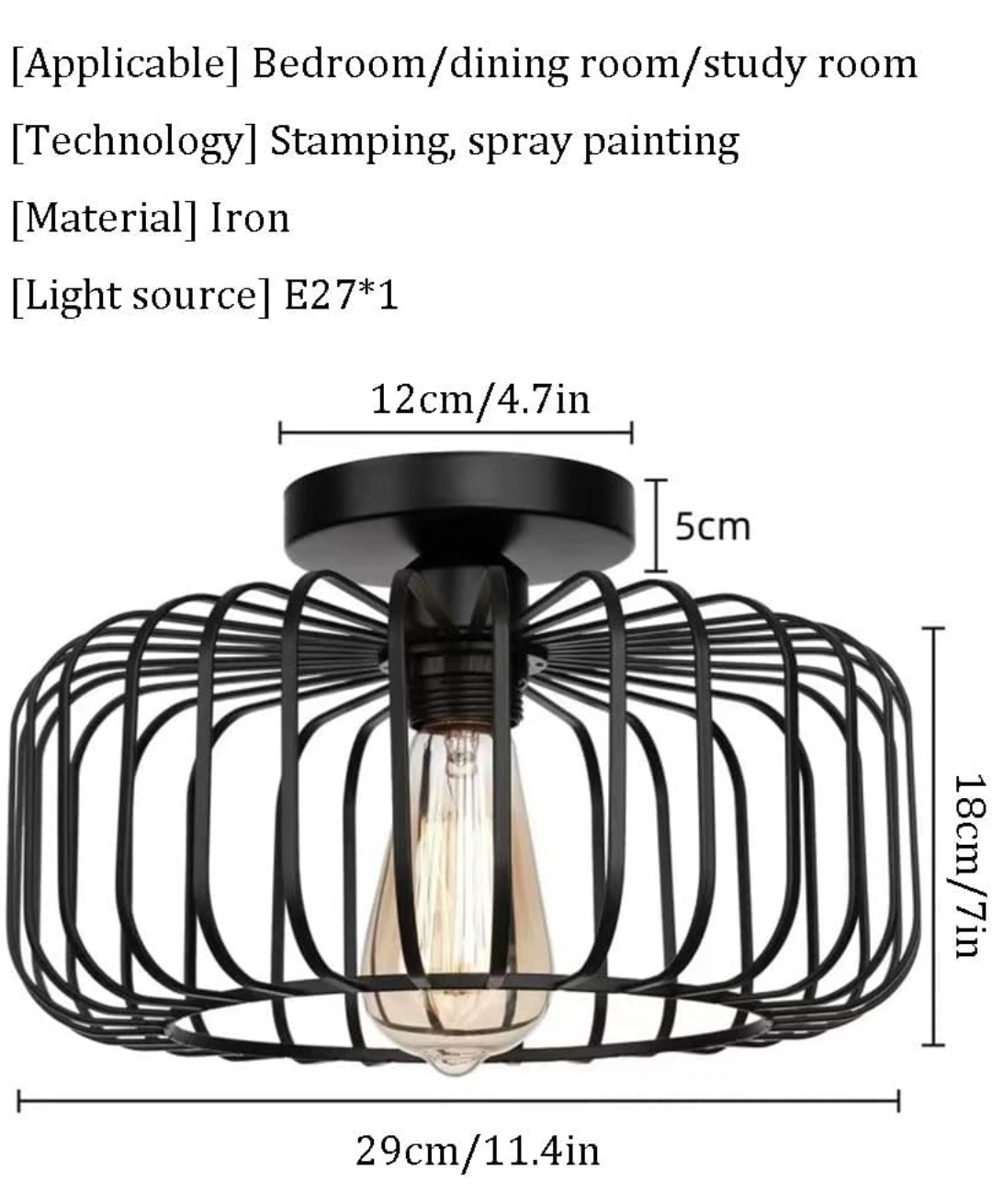 Semi Flush Mount Ceiling Light Fixture 🌱 - photo 2