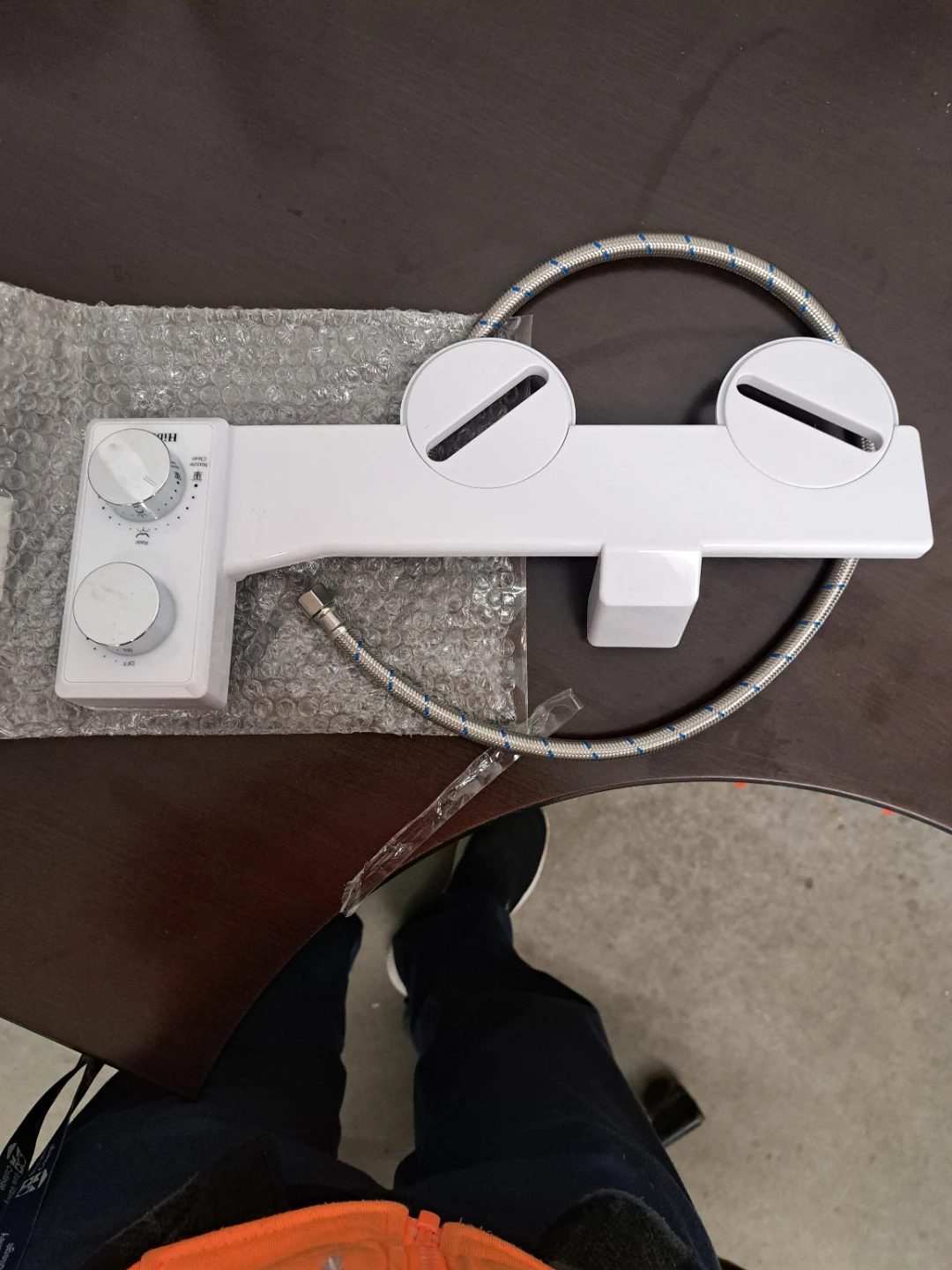 White Bidet Attachment with Hose