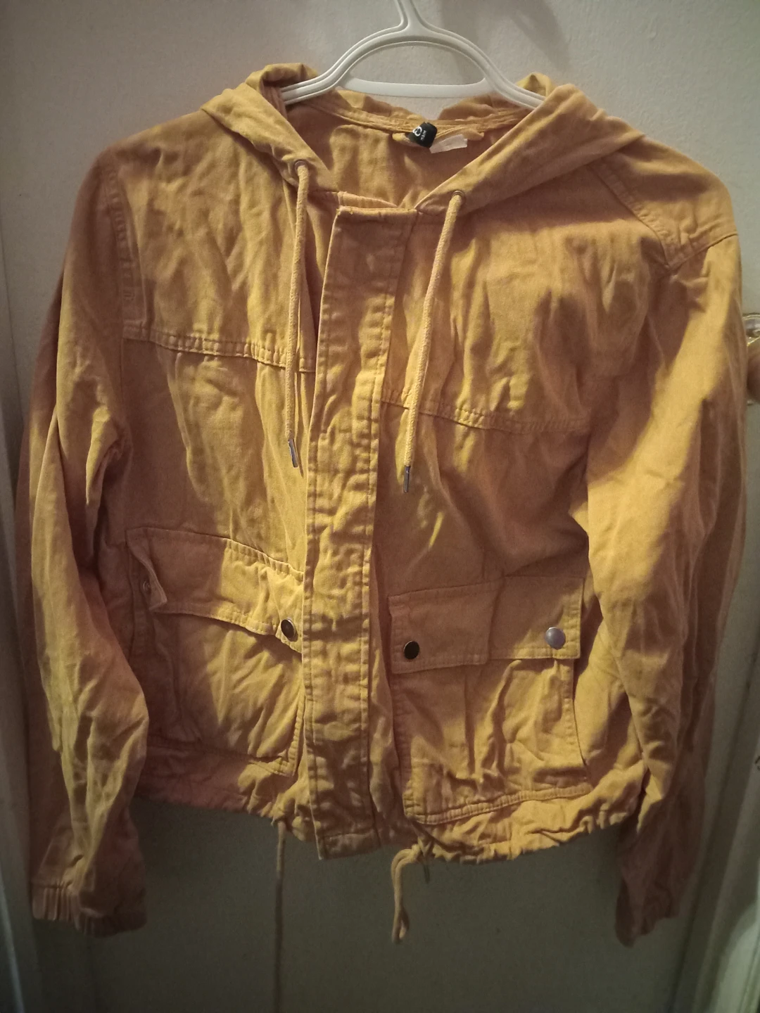 H&M Yellow Hooded Jacket - Size M