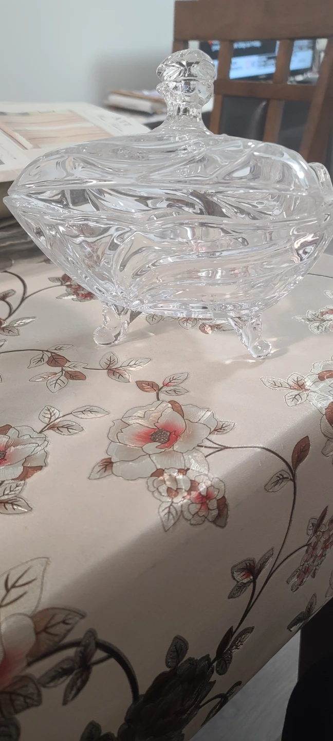 Crystal Candy Dish with Lid - photo 4