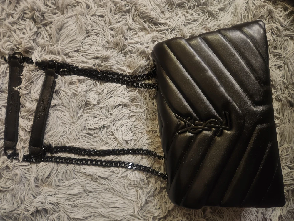 Saint Laurent Black Leather Monogram Chain Shoulder Bag - photo 5