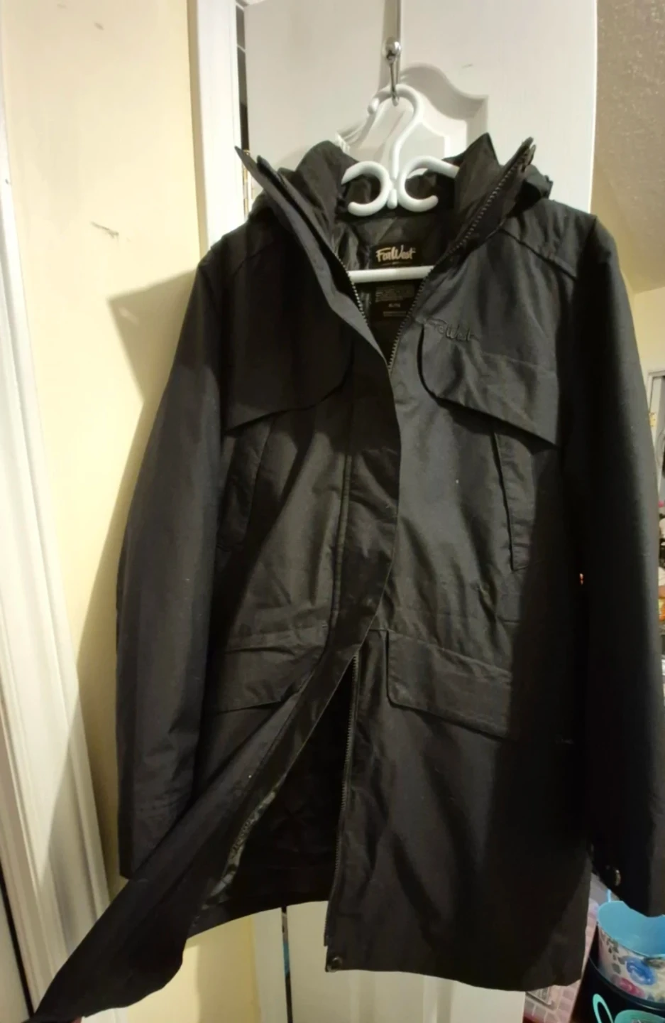 FarWest Black Parka Coat - XL/TG