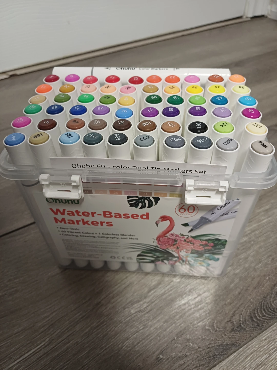 Ohuhu 60-Color Water-Based Markers Set with Case - photo 2