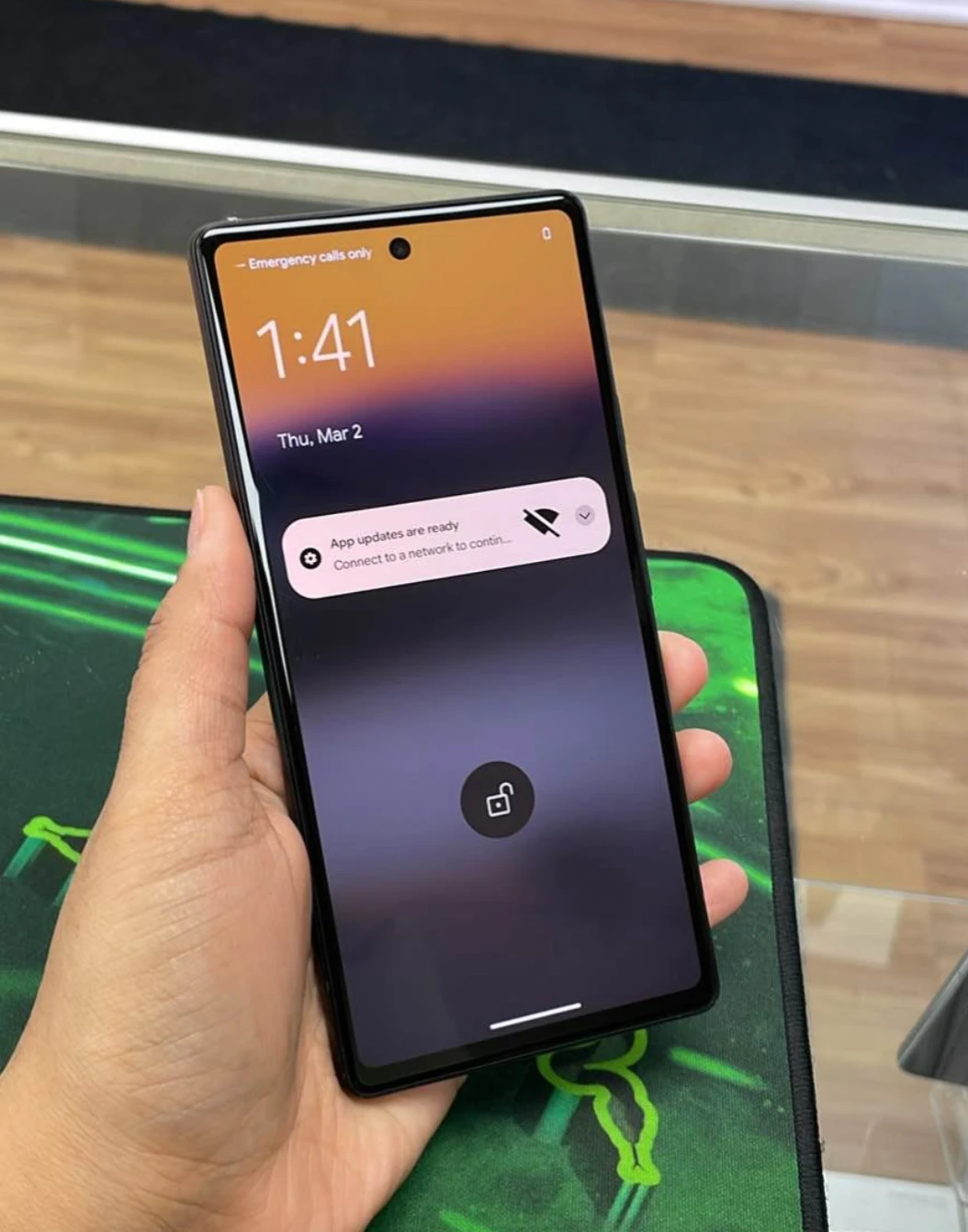 $140 !PIXEL 6A WITH CASE, SCREEN PROTECTOR AND CHARE