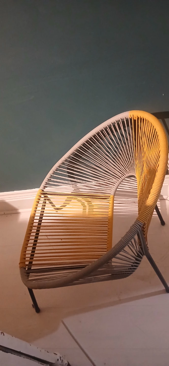 Two yellow and grey Acapulco Chairs - photo 4