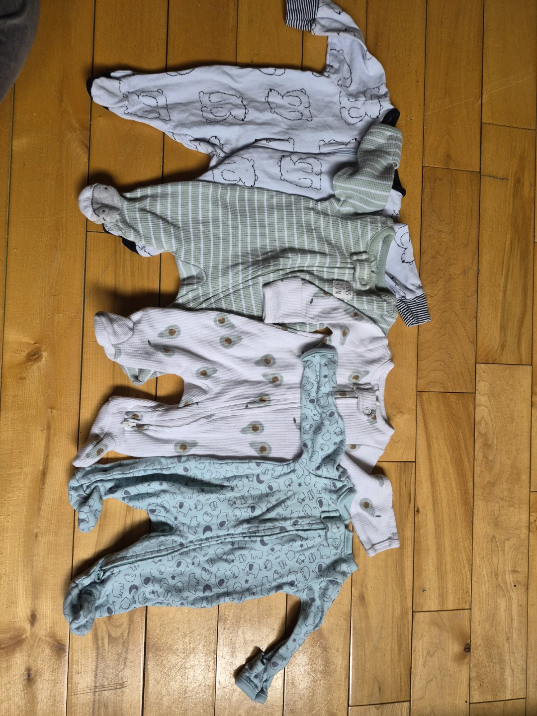 Baby Sleepers, Onesies, and Swaddles Bundle- preemie - photo 2