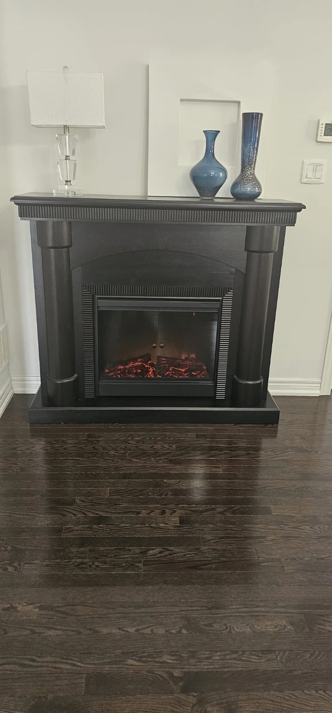 Black Electric Fireplace Mantel