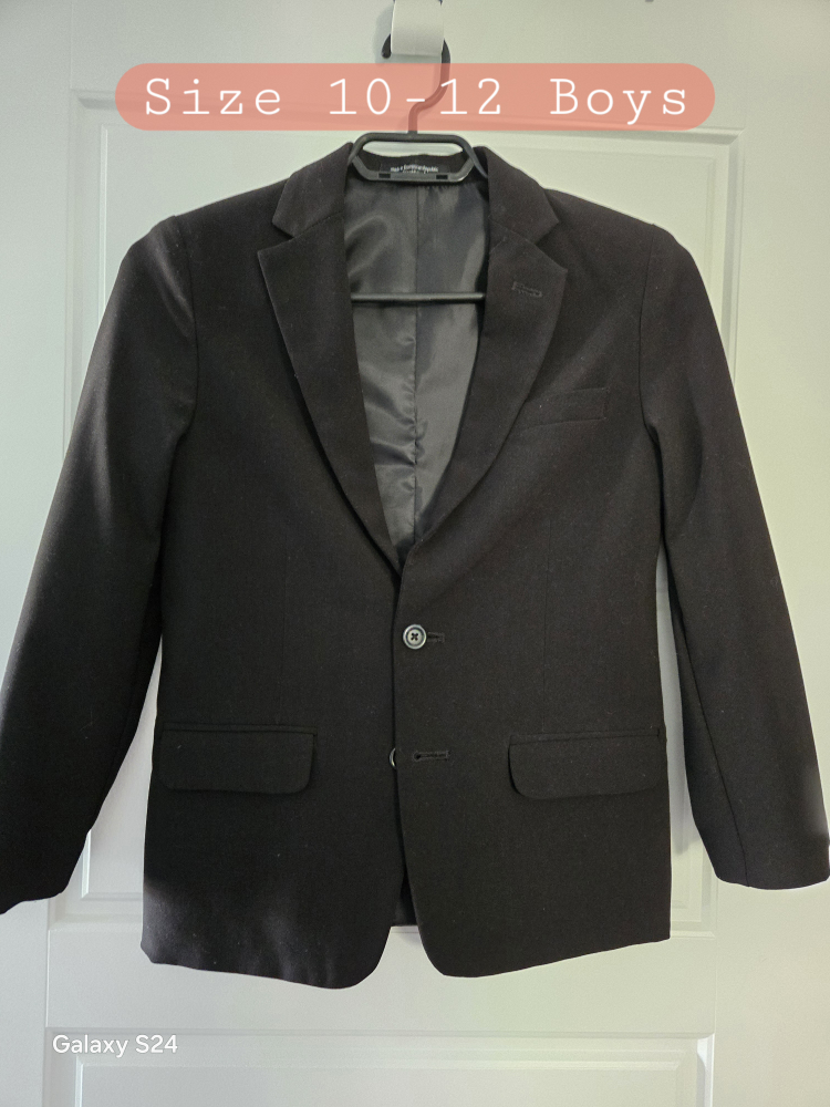 Black Boys Blazer Size 10-12