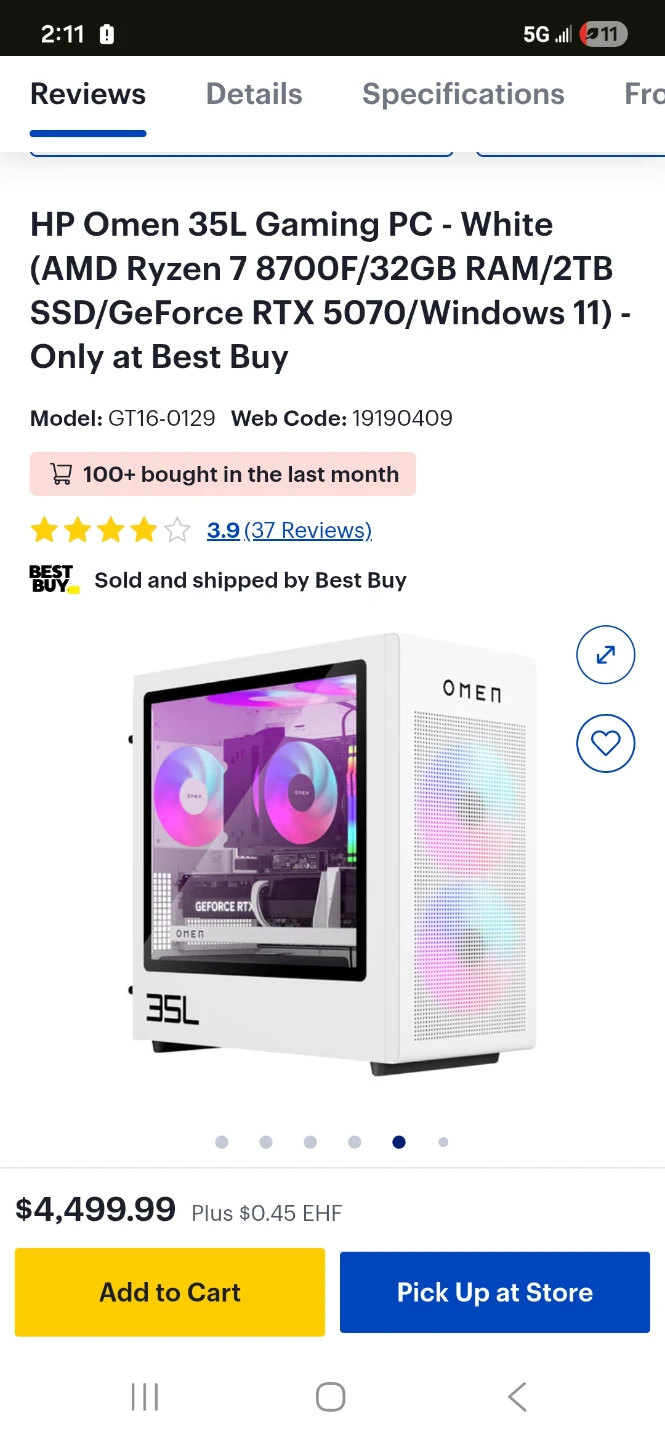 Gaming desktop Open to all offers