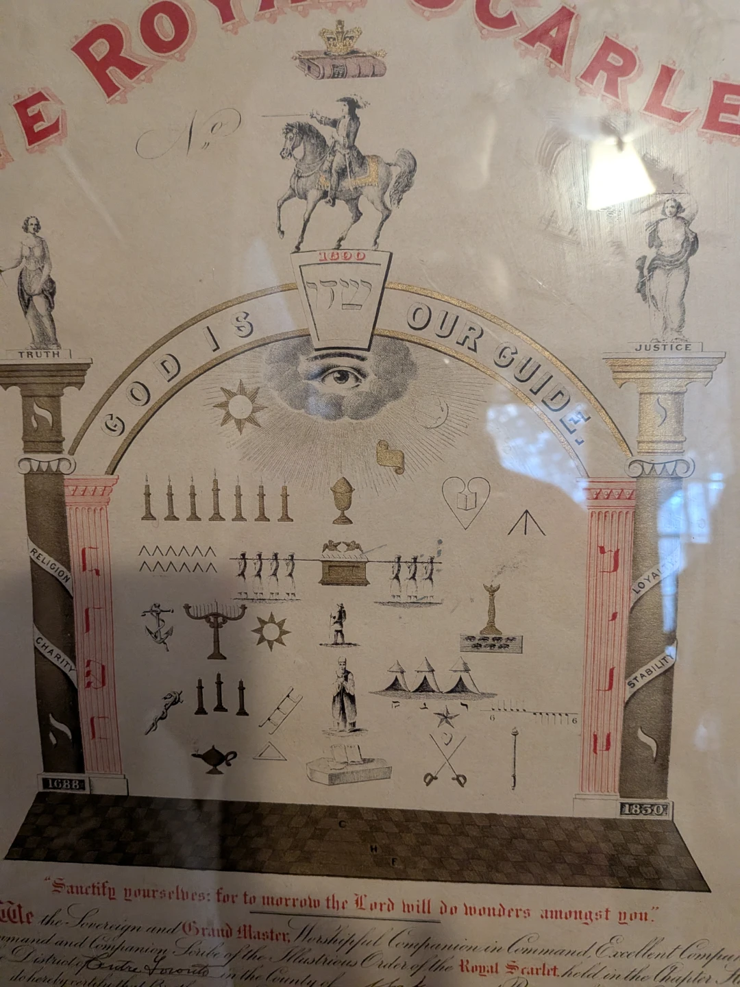 Royal Scarlet Order Certificate - 1923