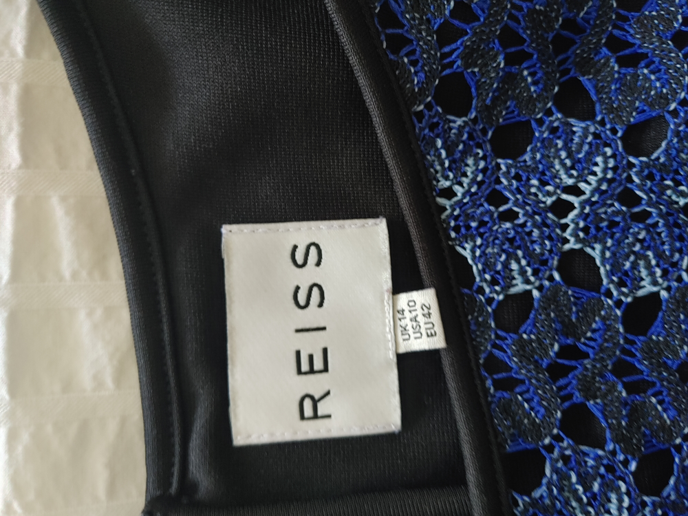 Reiss Blue Lace Dress Size UK 14/ USA 10 - photo 2