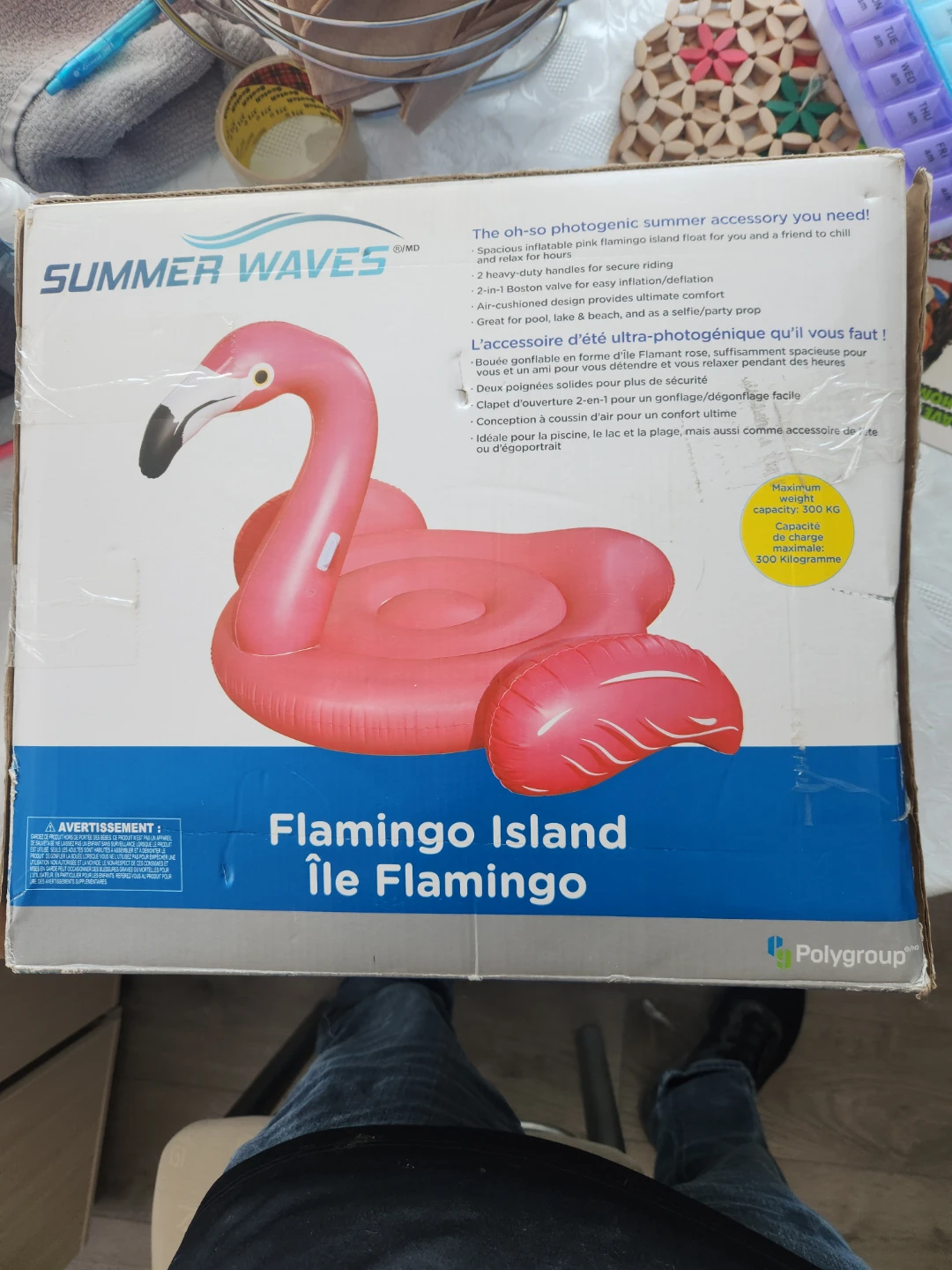 Summer Waves Pink Flamingo Island Float - photo 2