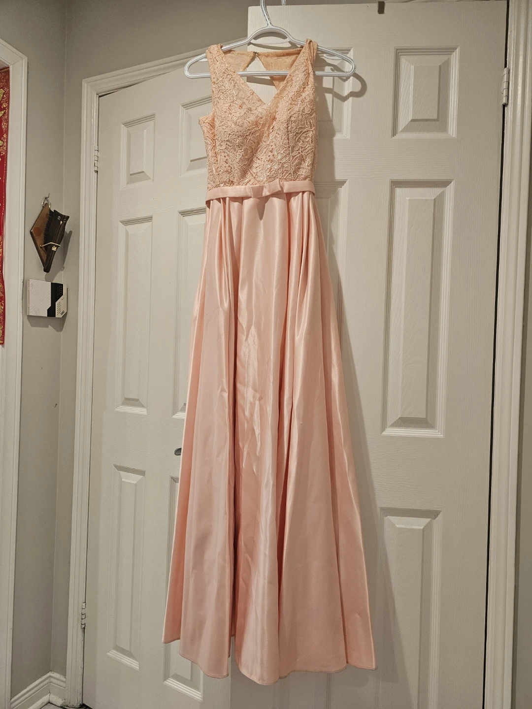 Cindy USA Peach Lace & Satin Prom Dress XS - photo 3