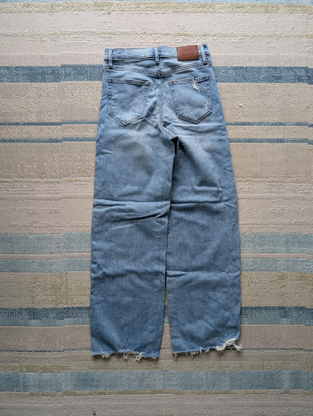 HIDDEN Los Angeles Light Wash Distressed Wide Leg Jeans Size 26 - photo 3